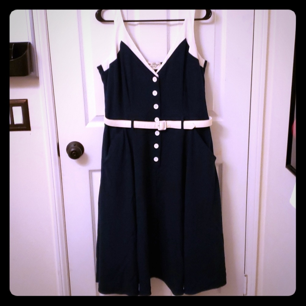 Tatyana Navy Blue Swing Dress
